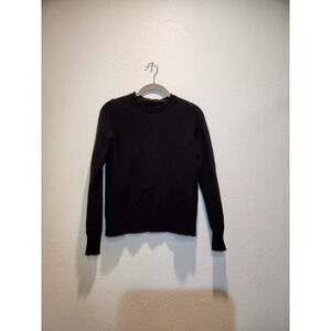 Theory Lakelyn 100% Cashmere Black Crewneck Sweater Women's Small